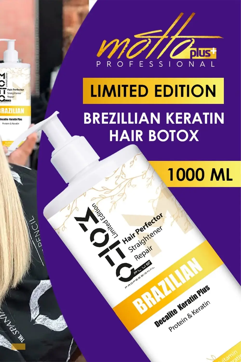 Brezilya Fönü Keratin Ve Saç Botox Bakımı 1000 ml ( Kuaför Boy )