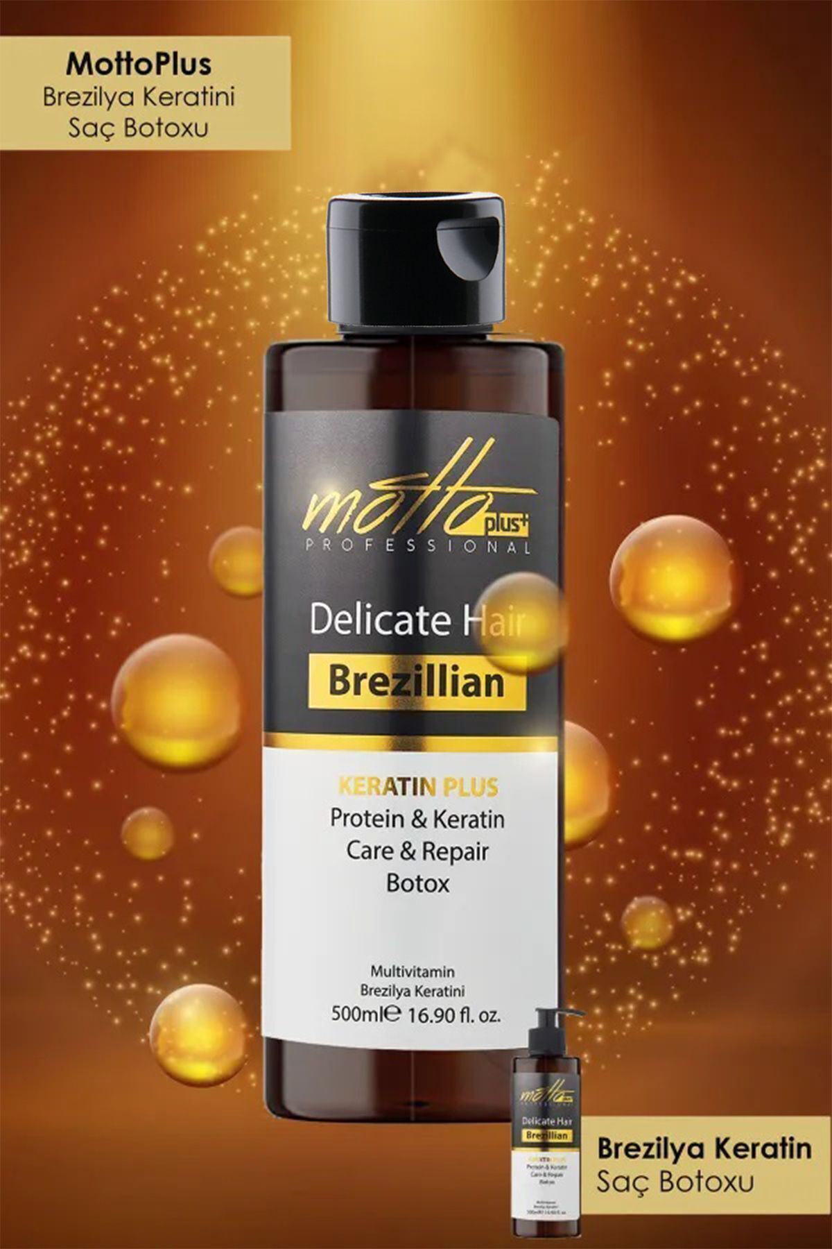 Motto Plus Professional Brezilya Fönü Saç Düzleştirici Keratin Botox Bakımı 400 Ml