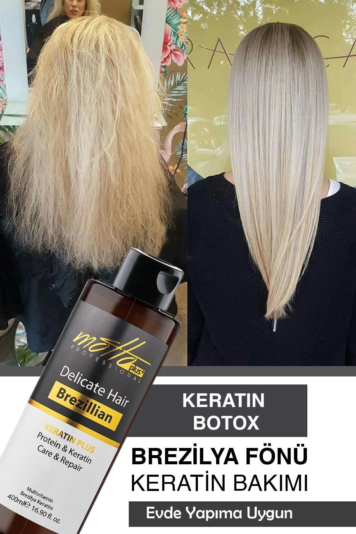 Brezilya Fönü Saç Düzleştirici Keratin Botox Bakımı 400 ml