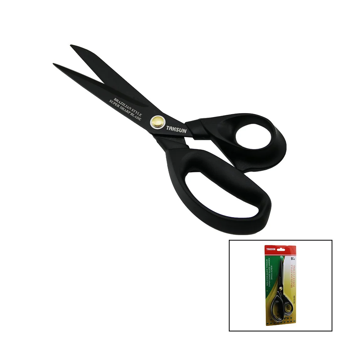 Brezilya Stili Terzi Makası Siyah - Yapışmaz Ergonomik Sap GL-606 9 İnç 1/4 Fiyatı, Yorumları ve Özellikleri