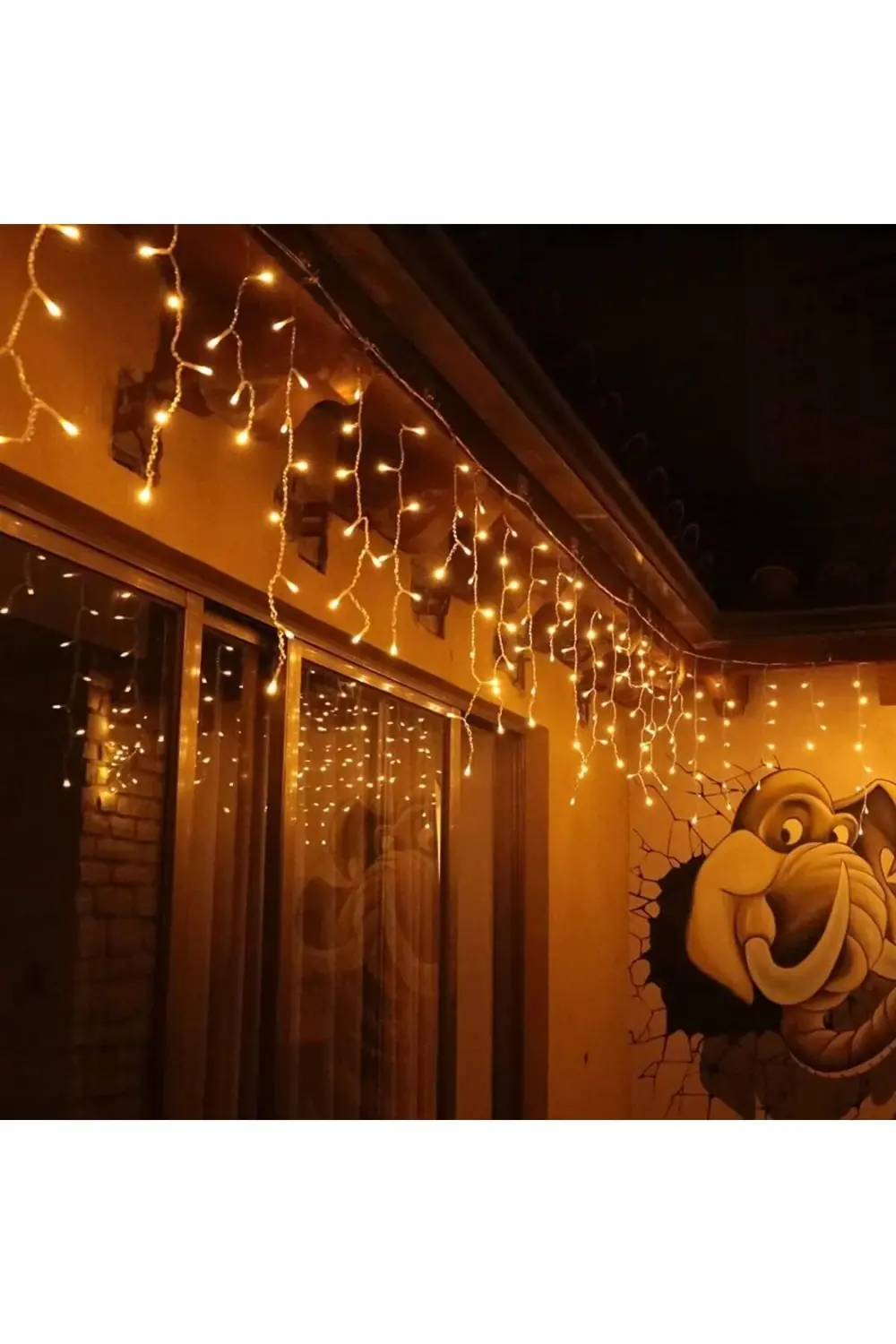 BRFShop 8 Fonksiyonlu Dekoratif Saçak Led Sarkıt Perde Led Eklene