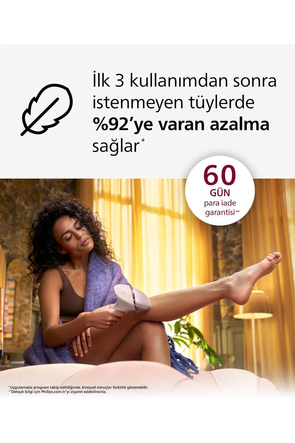 BRI950/00 Lumea Lazer Epilasyon IPL Tüy Alma Cihazı,ÇantaHEDİYELİ