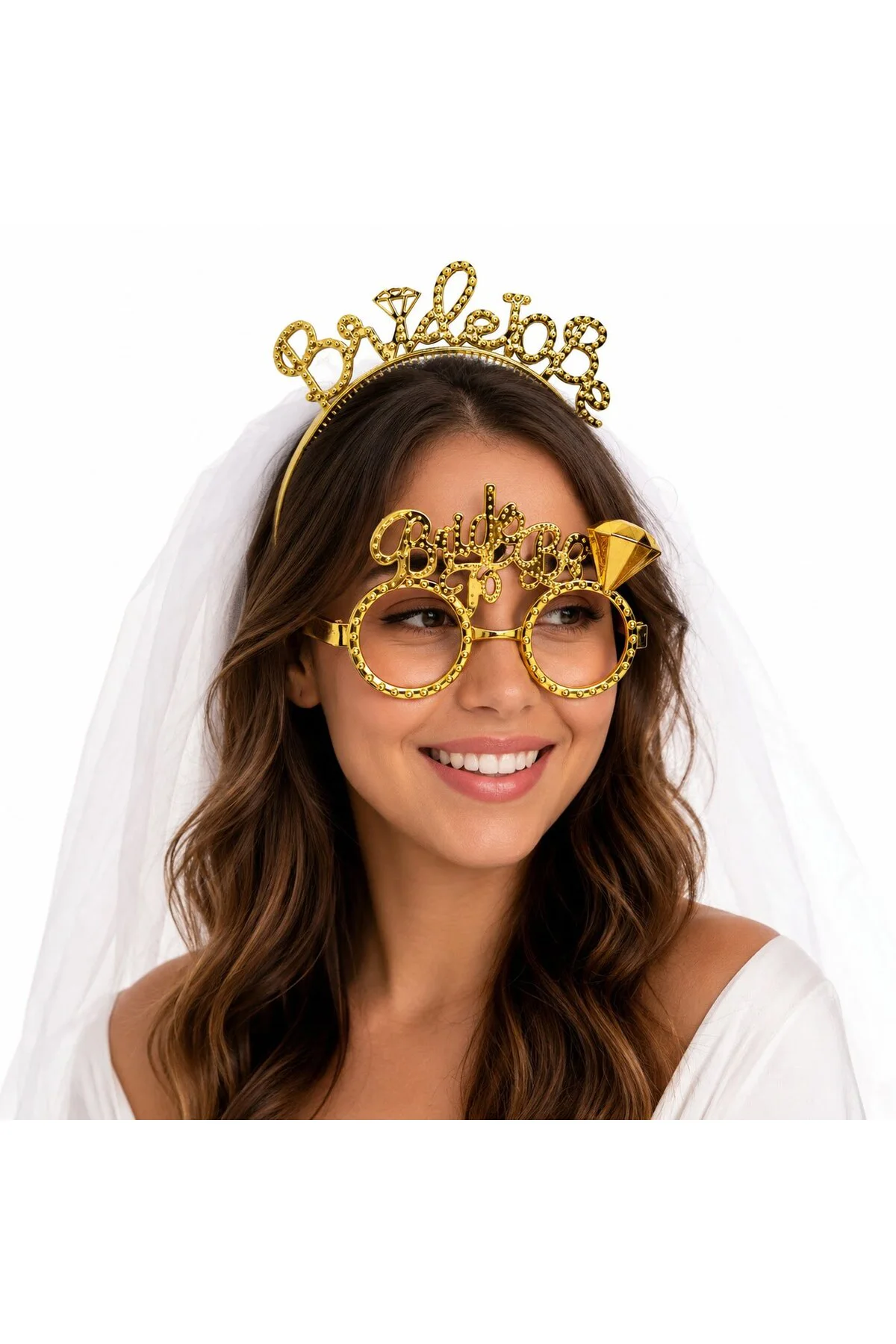 Bride To Be Gold Taç ve Parti Gözlüğü Seti