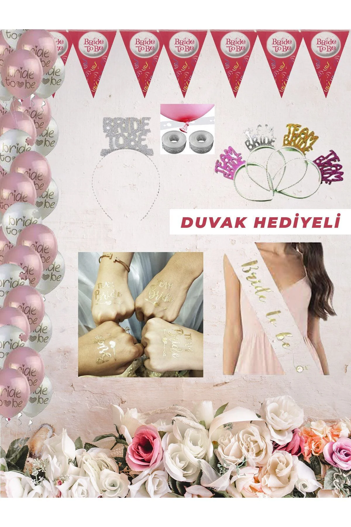 Bride To Be Parti Kutlama Seti 10 Kişilik Eğlence Bekarlığa Veda 