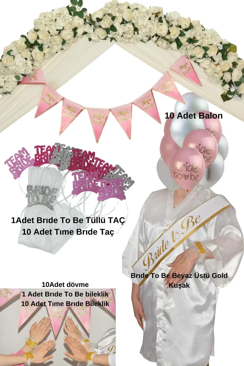 Bride To Be Partisi Seti Team Bride Bekarlığa Veda Konsept