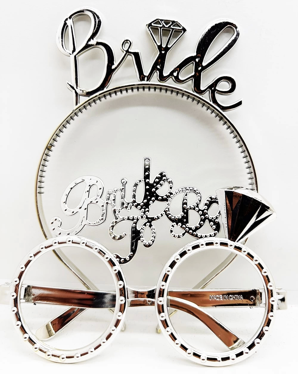 Bride Yazılı Taç Ve Bride To Be Yazılı Gözlük Seti Gümüş Renk Bride Yazılı Taç Ve Bride To Be Yazılı Gözlük Seti Gümüş Renk