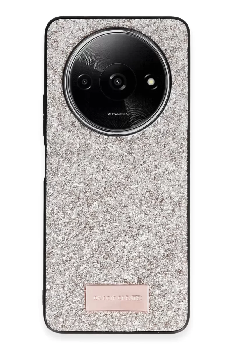 Bright Simli Kapak - Gold Boncuk İşlemeli Telefon Kılıfı