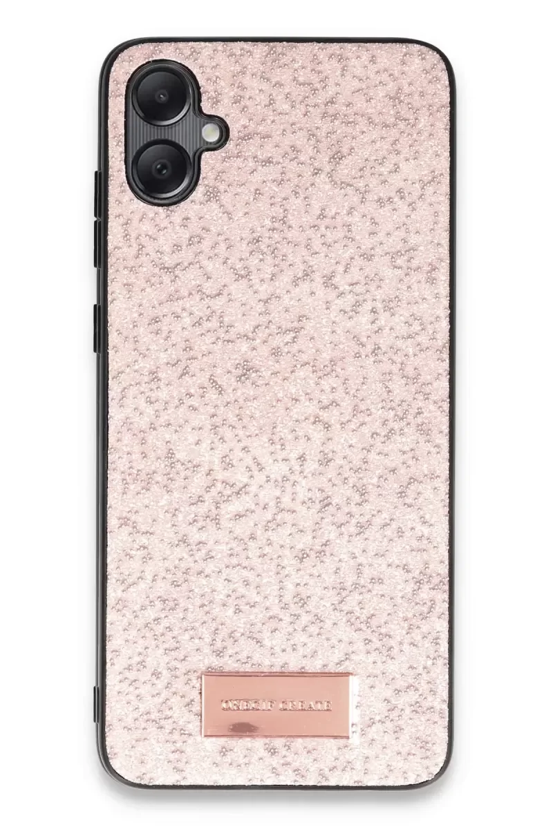 Bright Simli Kapak - Pembe | Galaxy A05 ile Uyumlu Boncuk İşlemeli Telefon Kılıfı