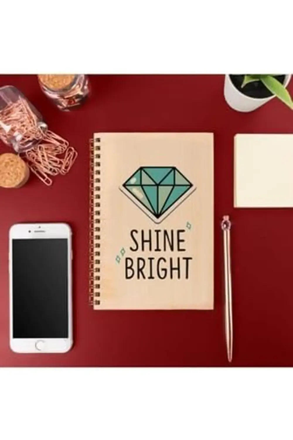 Bright Tasarımlı 8 Cm X 12 Cm Ölçülerinde Çizgisiz 48 Yaprak Ahşa