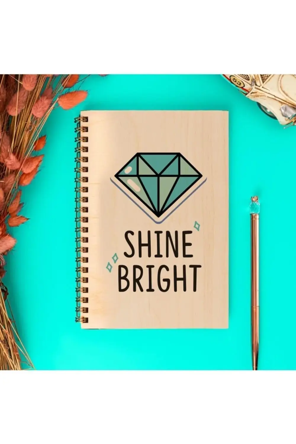 Bright Tasarımlı 8 Cm X 12 Cm Ölçülerinde Çizgisiz 48 Yaprak Ahşa