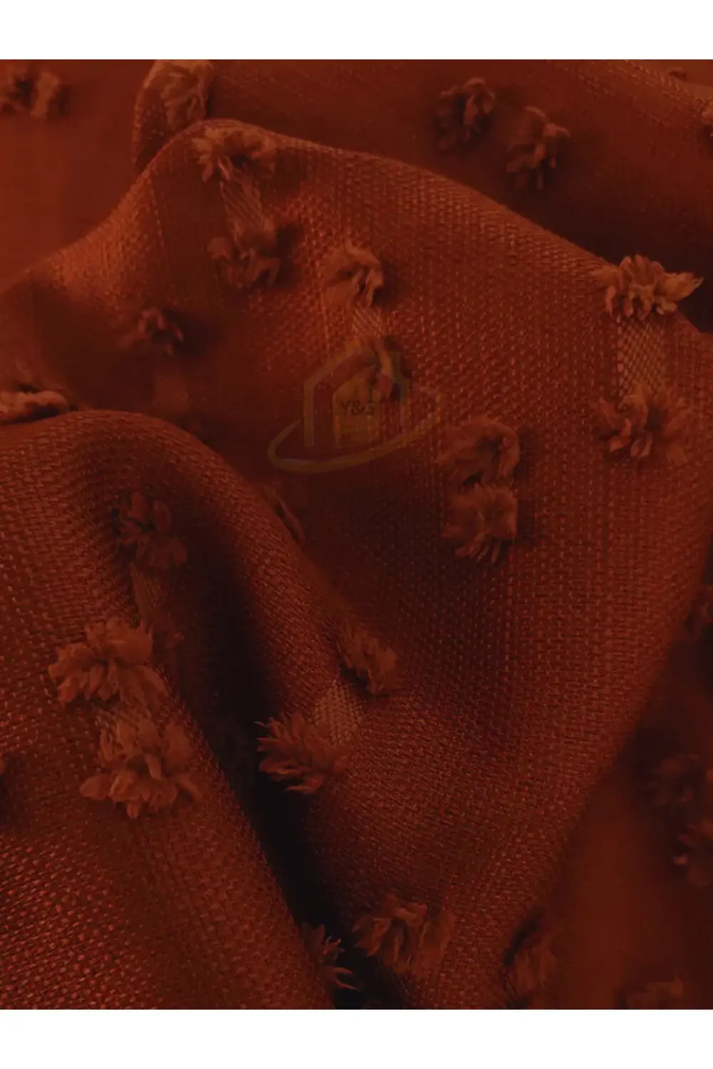 Brillant PufyCarla Keten Ponponlu Modern Yüksek Kaliteli Fon Perd