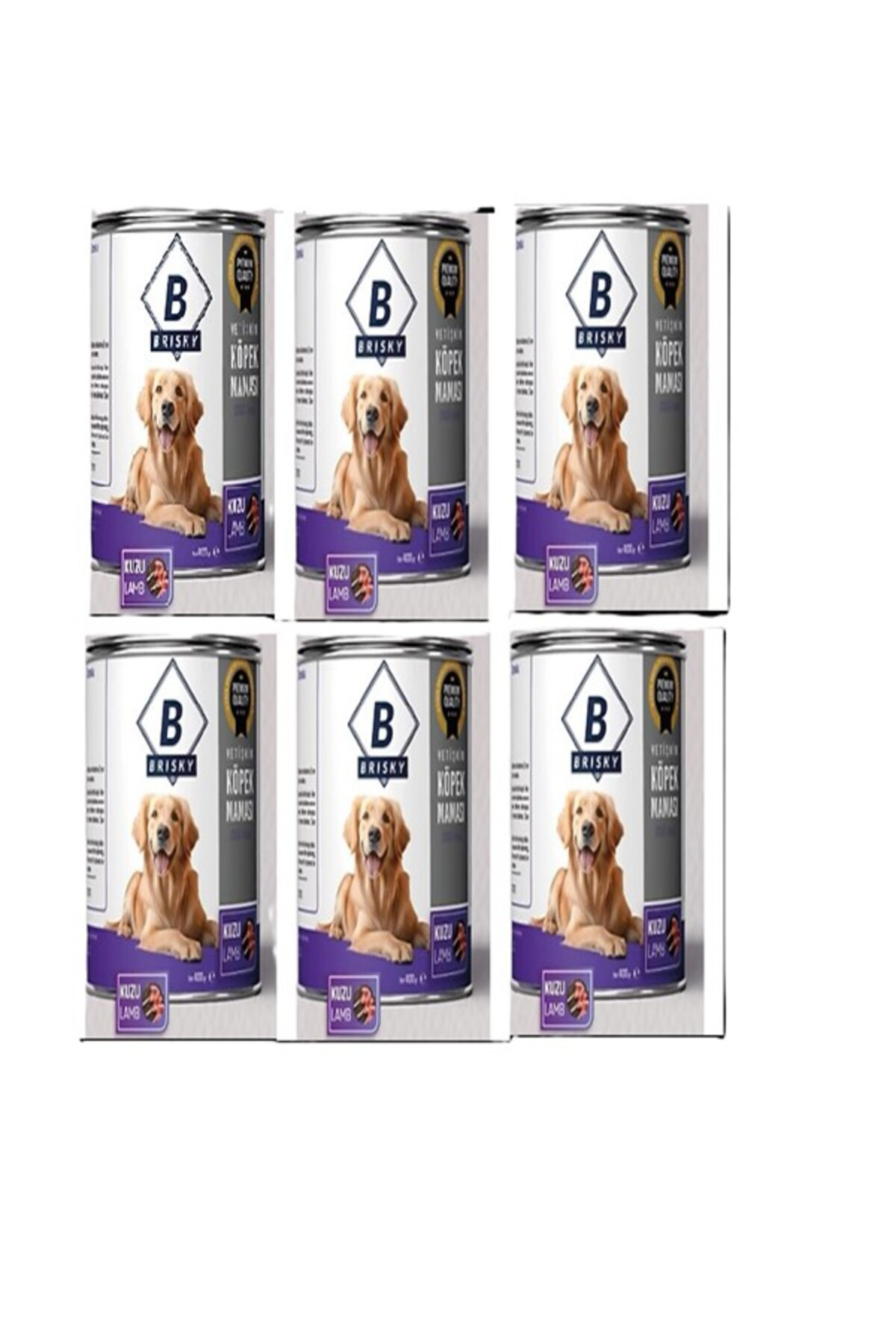 Brisk Y Yetişkin Köpek Kuzu Etli Konserve Yaş Mama 415G X 6 Adet