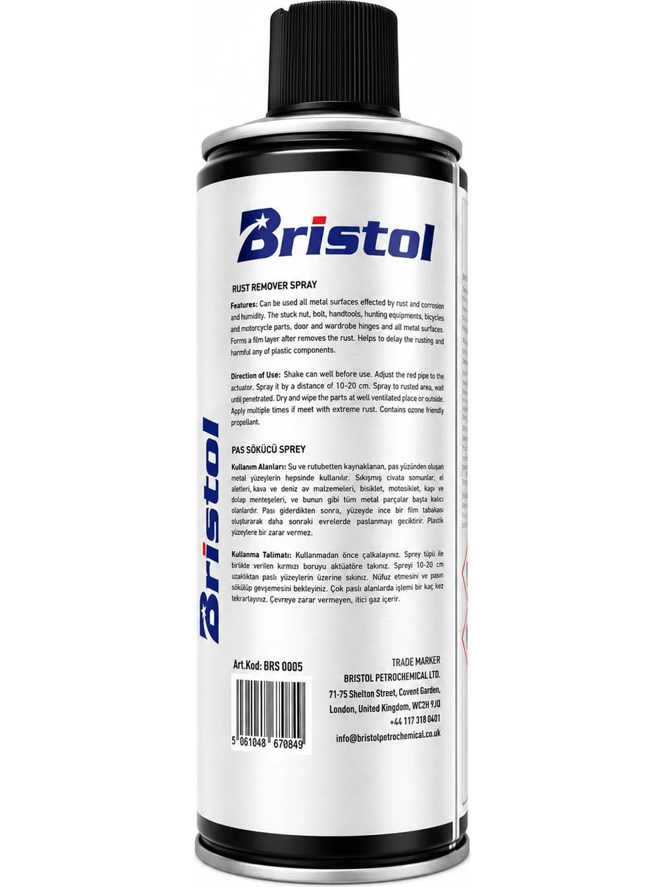 BRİSTOL RUST REMOVE PAS SÖKÜCÜ - 400 ML