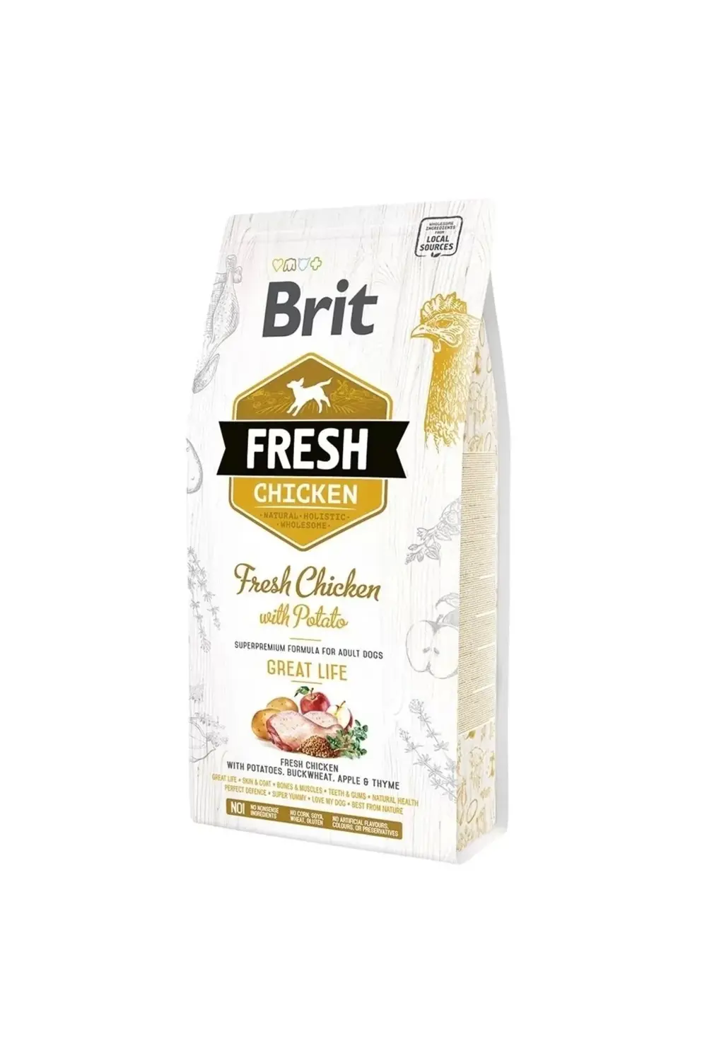 Brit Fresh Tavuk ve Patatesli Yetişkin Köpek Maması 12 Kg