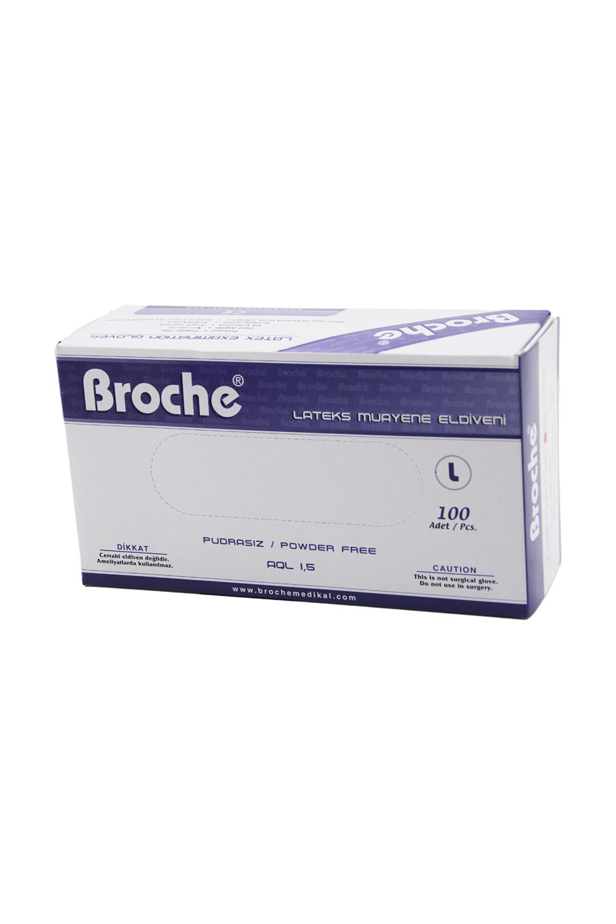 BROCHE L PUDRASIZ MUAYENE ELDİVENİ 100LÜ (5224)