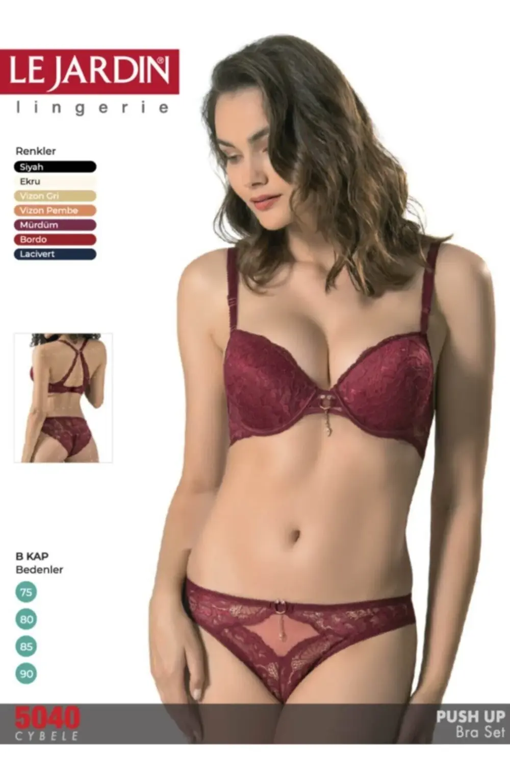 Brodeli Silikonlu Taşlı Sütyen Takım