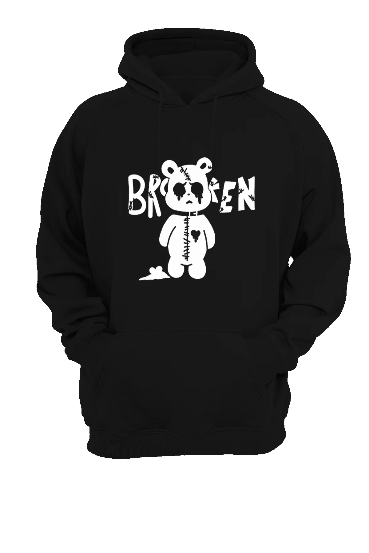 Broken Baskılı, 3 iplik. Şardonlu, İçi Polar, Kalın, (600 gr.) Sweatshirt
