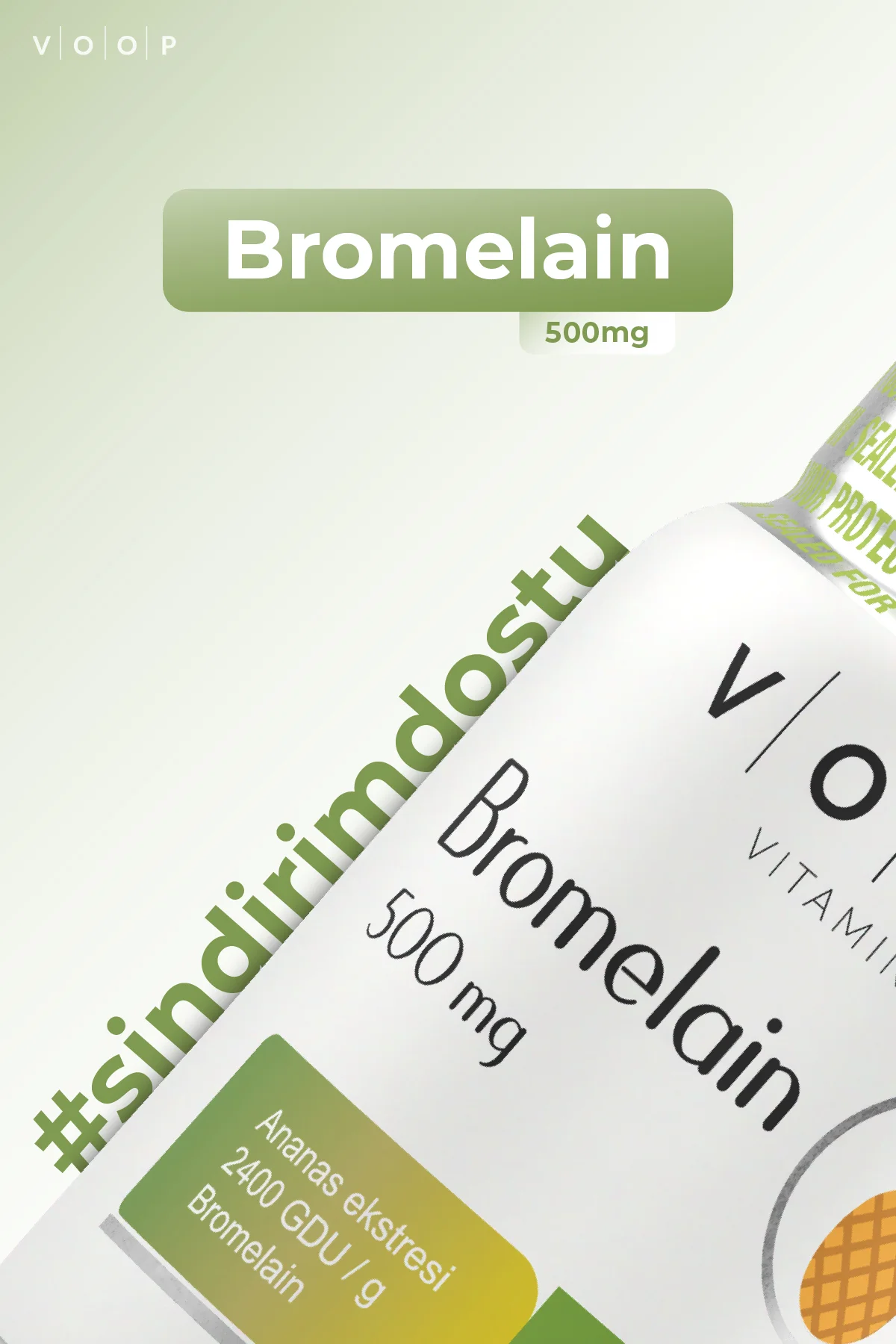 Bromelain 500 Mg Vegan 30 Kapsül