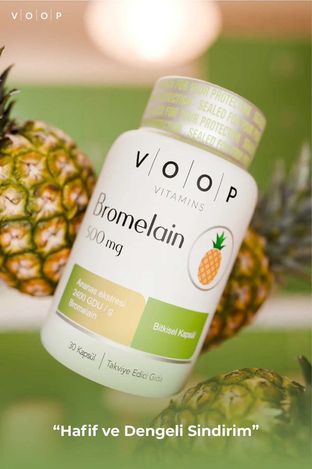 Bromelain 500 Mg Vegan 30 Kapsül