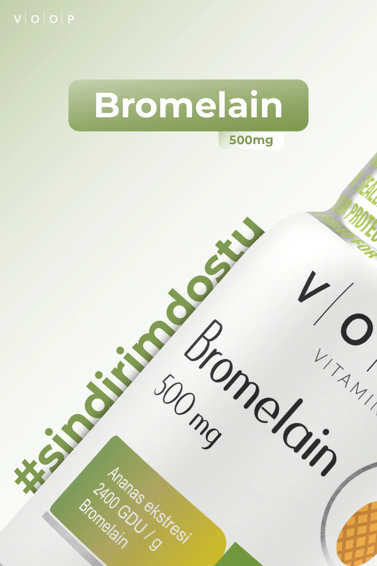 Bromelain 500 Mg Vegan 30 Kapsül - Görsel 3