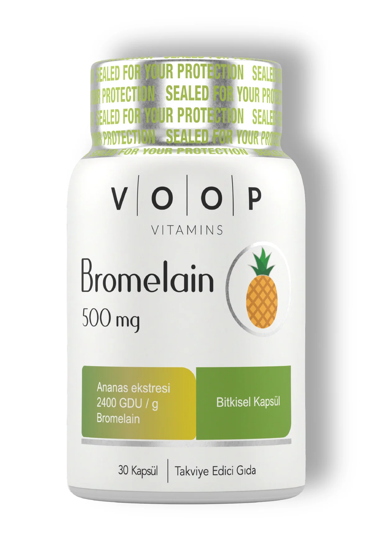 Bromelain 500 Mg Vegan 30 Kapsül