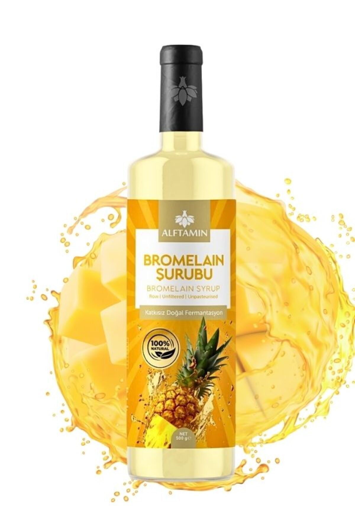 Alftamin Bromelain Ananas İçeren Detox Şurubu Bromelain Detox L-Carnitin İ