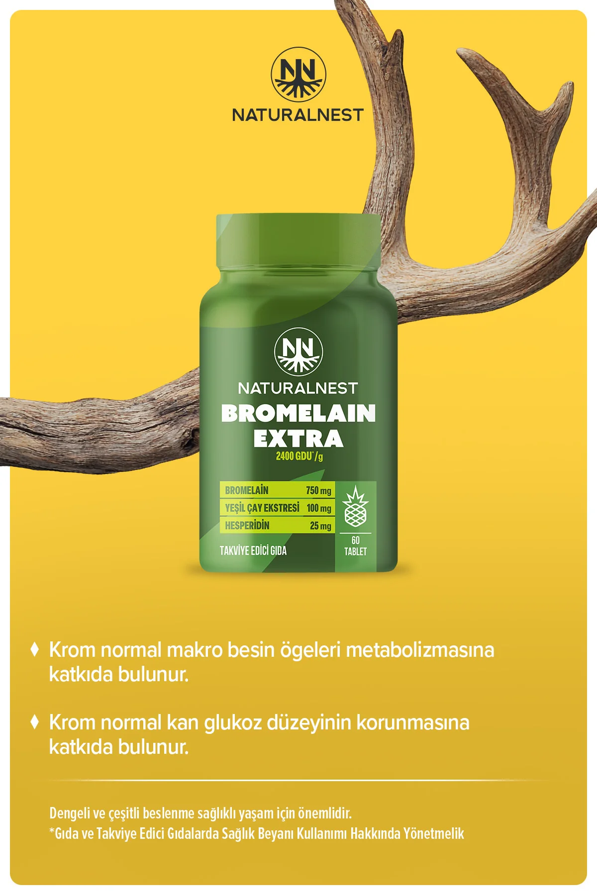 Bromelain Extra 2400 GDU/g 60 Tablet