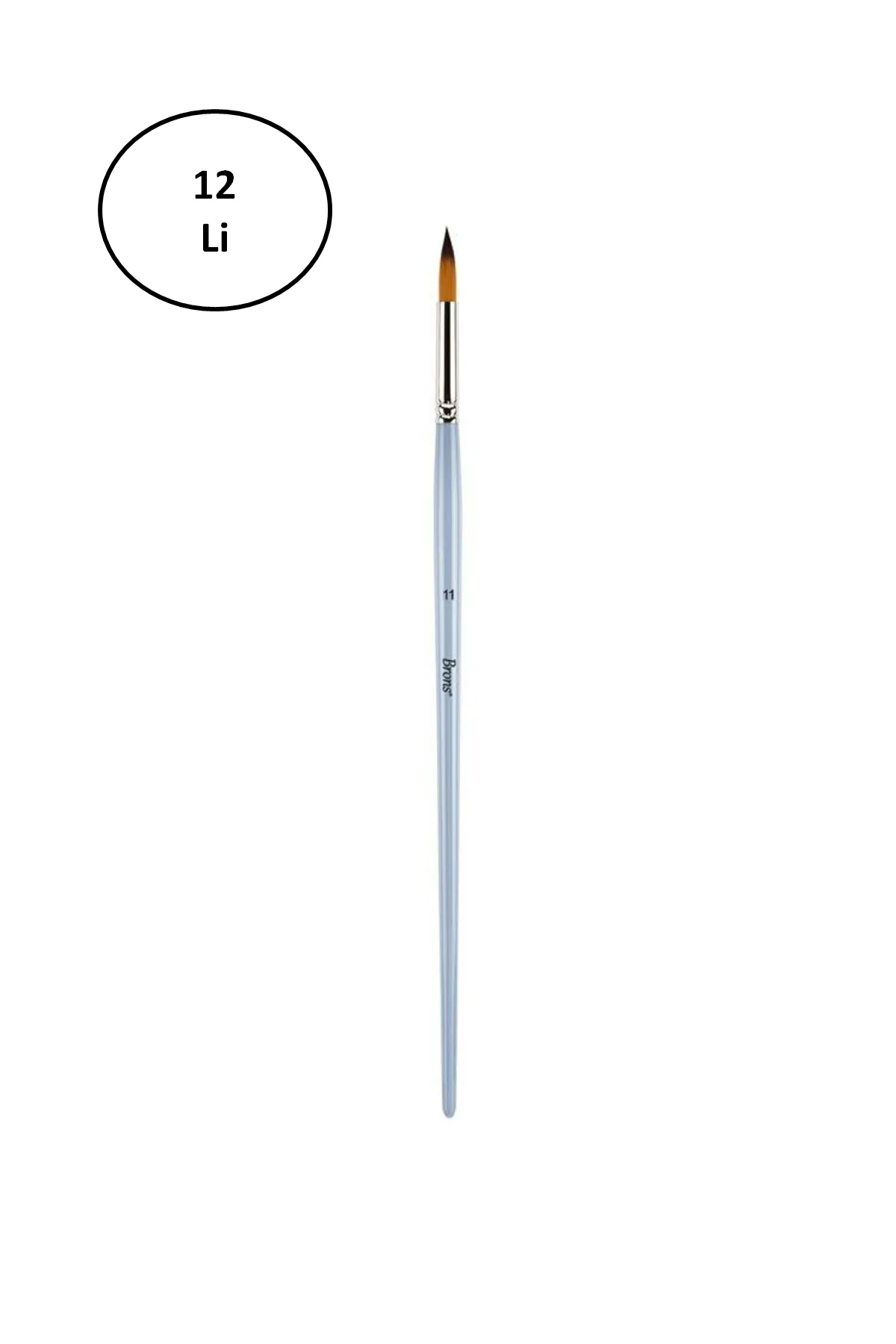 Just Cheap Store Brons 123 Serisi No:11 Uzun Sap Suluboya Firçasi 12'Li