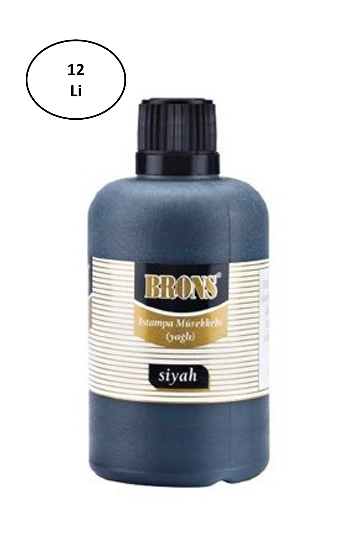 Just Cheap Store Brons Stampa Mürekkebi Siyah 30 Cc 12'Li