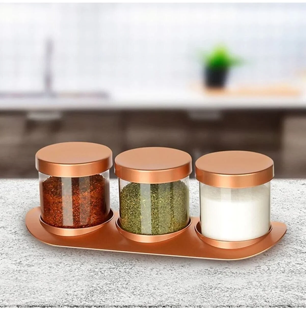 Bronz Baharat Seti Lüx 3lü Set Bronz Baharat Seti Lüx 3lü Set