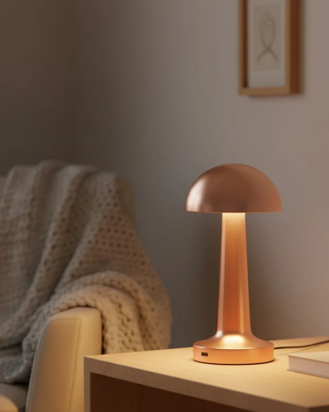 Bronz Dokunmatik Masa Lambası 3 Renk LED Şarjlı Kablosuz USB Çıkışlı Fiyatı, Yorumları ve Özellikleri