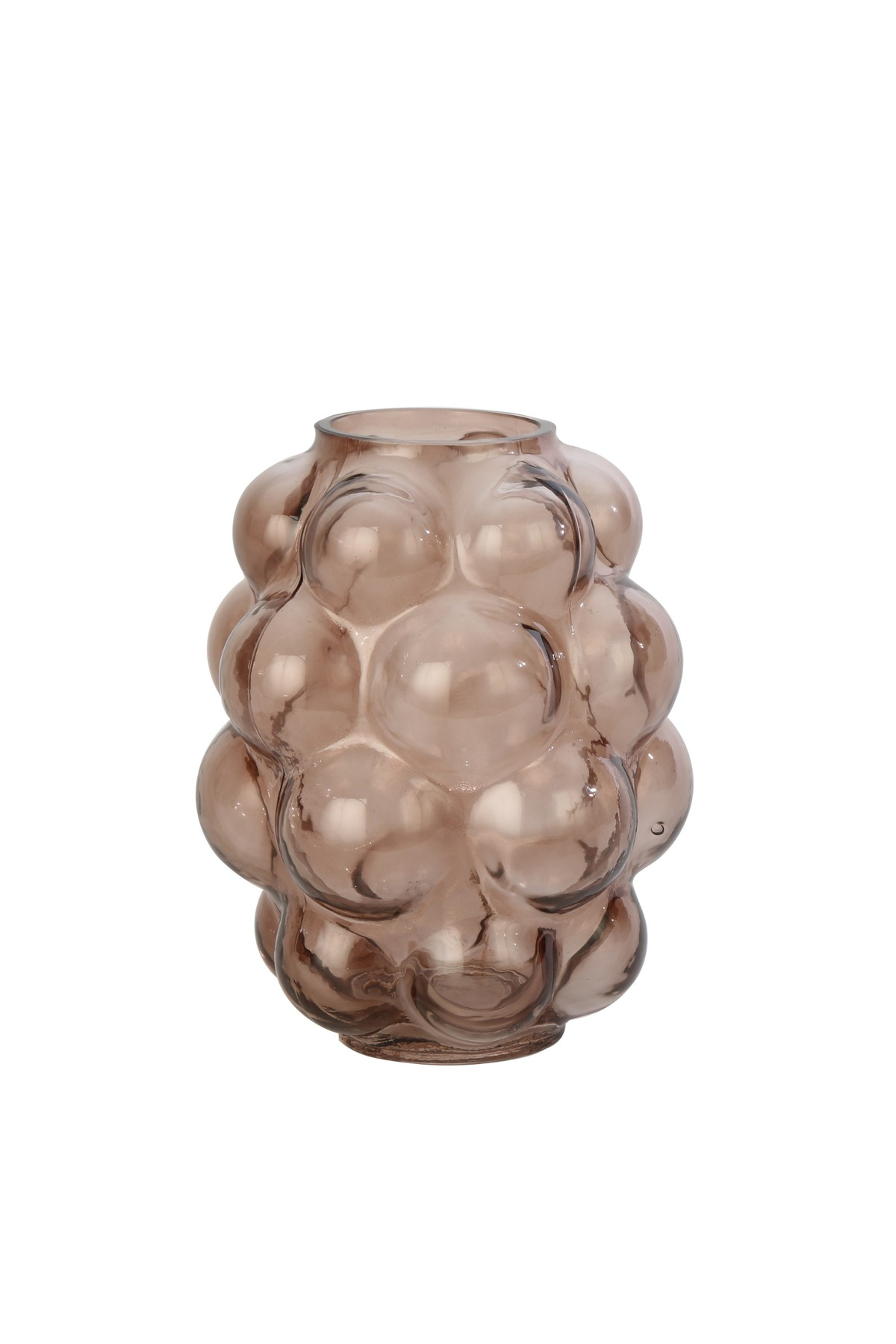 Vitale Bronz Kabarcık Cam Vazo 1 16*16*20,5 Cm