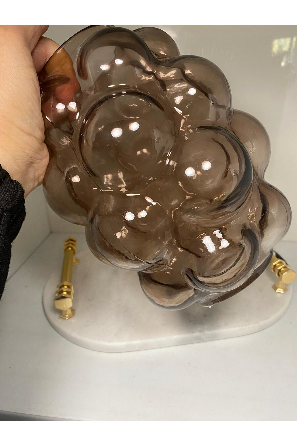 Vitale Bronz Kabarcık Cam Vazo 1 16*16*20,5 Cm