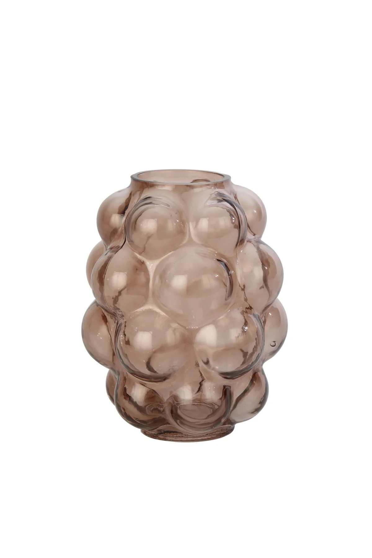 Bronz Kabarcık Cam Vazo 1 16*16*20,5 CM
