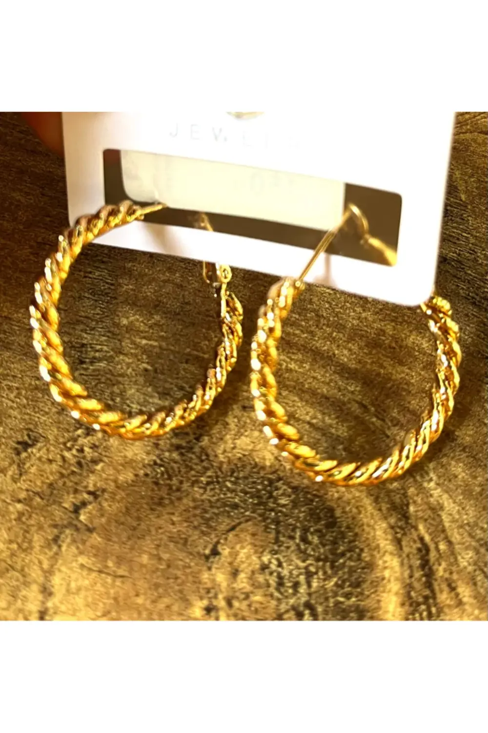 Bronz Renk Lüks Gösterişli Figürlü Halka Küpe