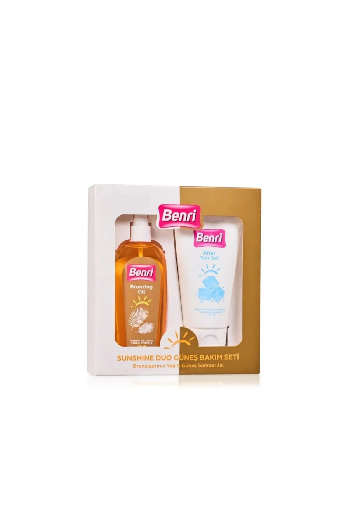 Bronzlastirici Yağ 150 ml + Güneş Sonrası Jel 150 ml.
