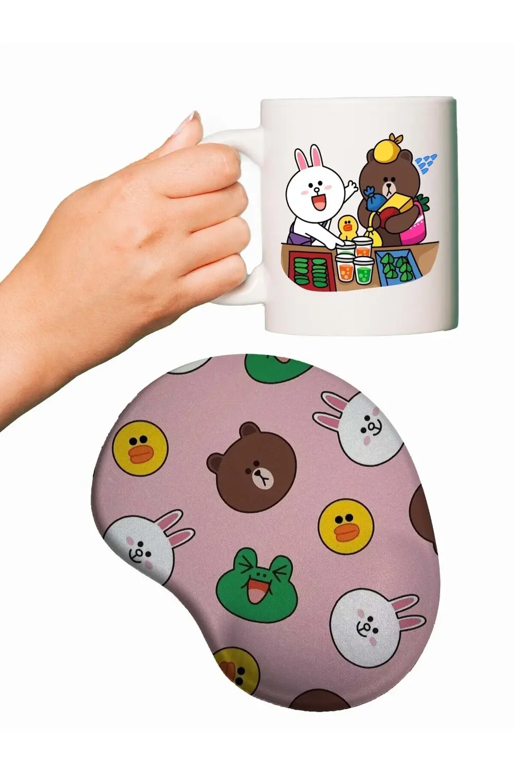 Brown & Friends Baskılı Mouse Pad + Kupa