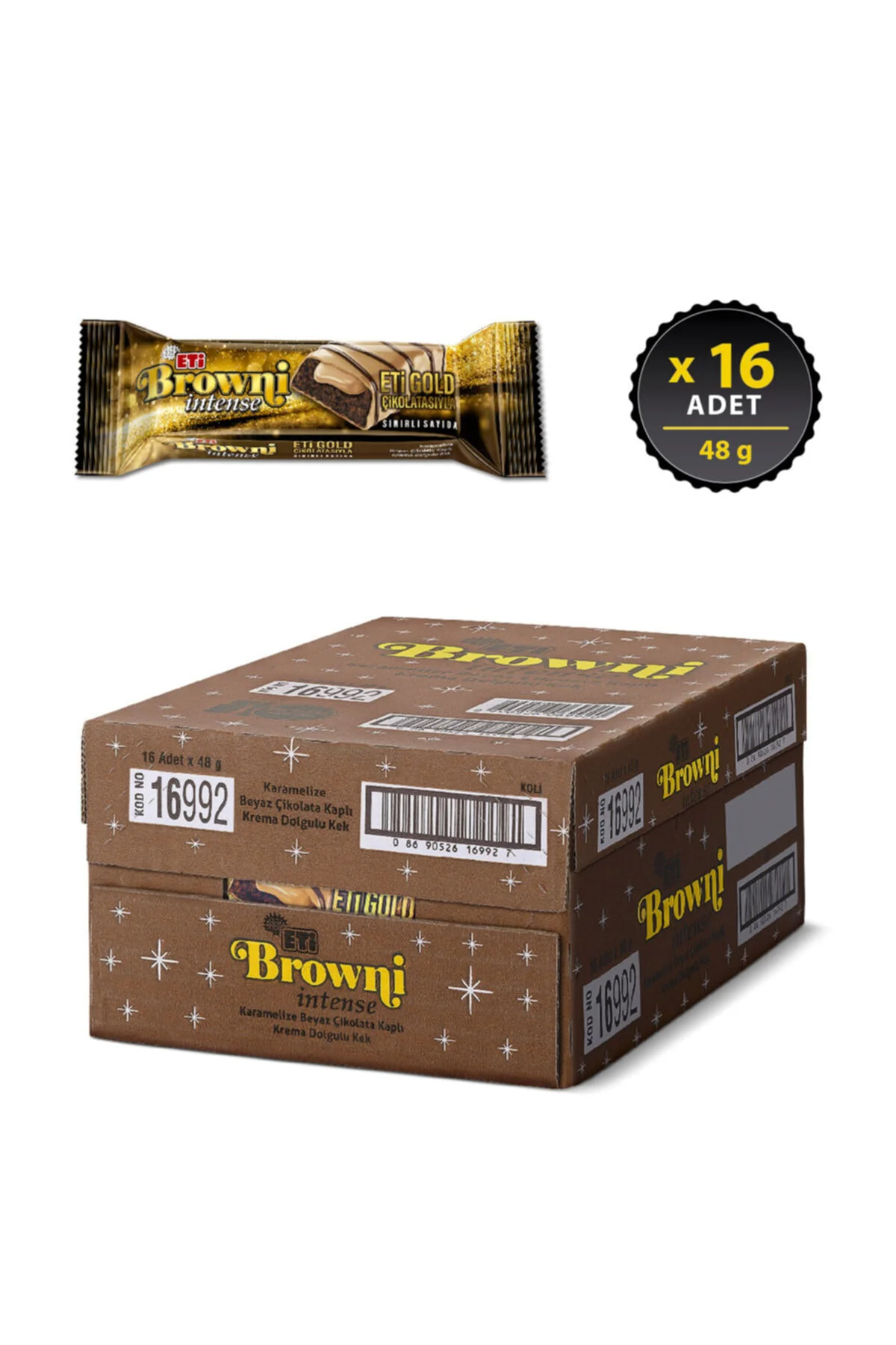 Browni İntense Gold Çikolatalı Kek 48 g x 16 Adet