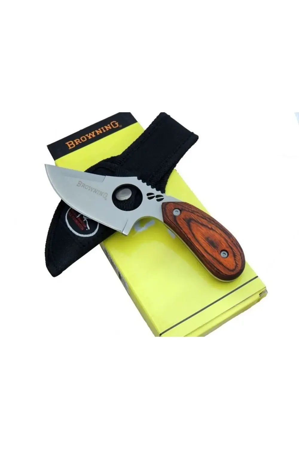 Browning 087 Yüzme Kamp Bıçak 16 Cm - Ahşap Sapözel Kılıflı