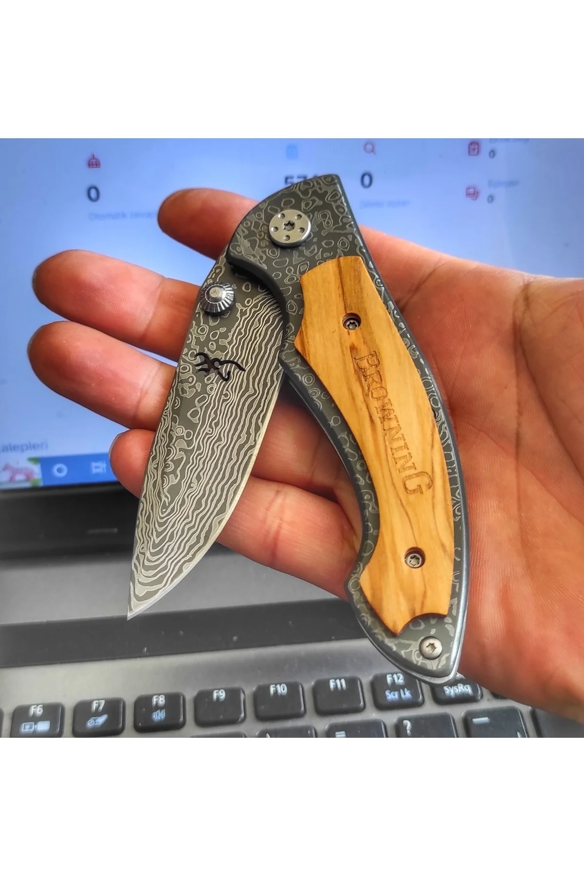 Browning Damascus Görünümlü Çakı