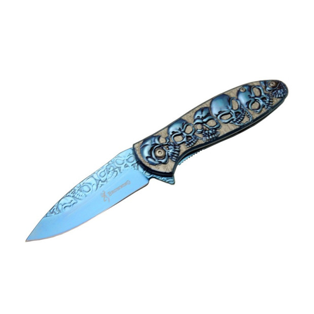 Browning YSTL2955BL Kurukafa Blue Çakı 19,5 cm  Manuel, Kemerlikl