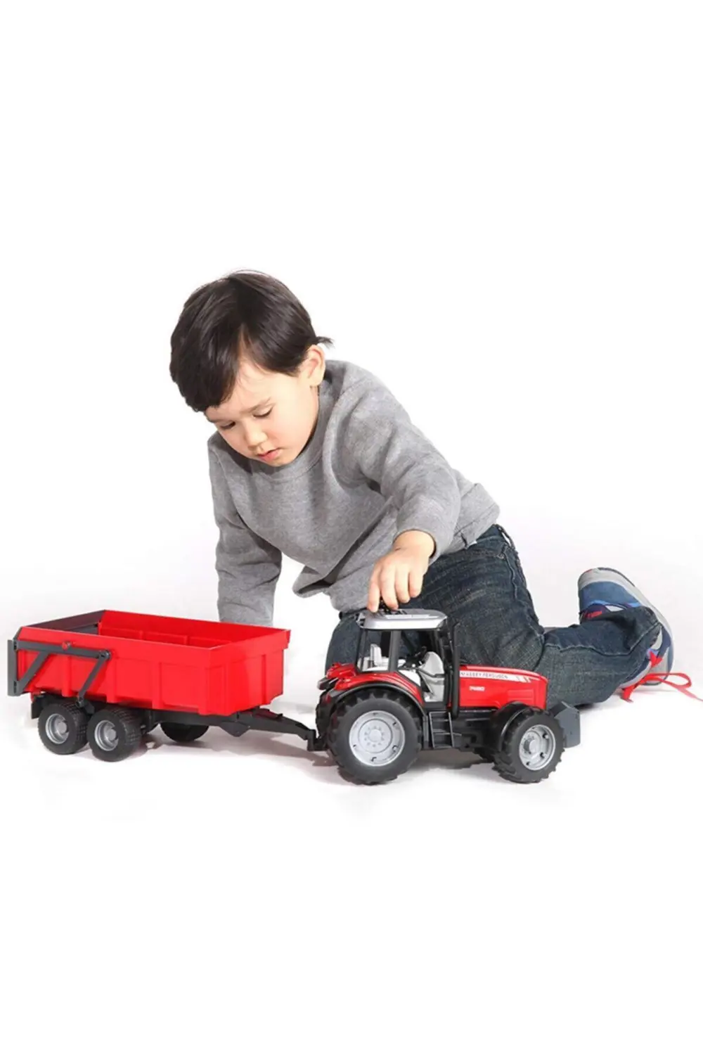 Bruder Massey Ferguson 7480 Traktör & Römork Br02045