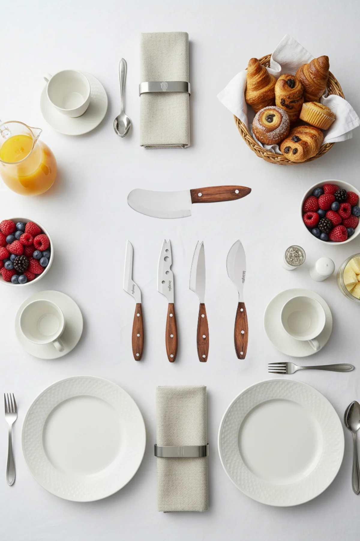 Brunch Master 5 Parça Ahşap Saplı Bıçak Seti – Sunum ve Kahvaltı 