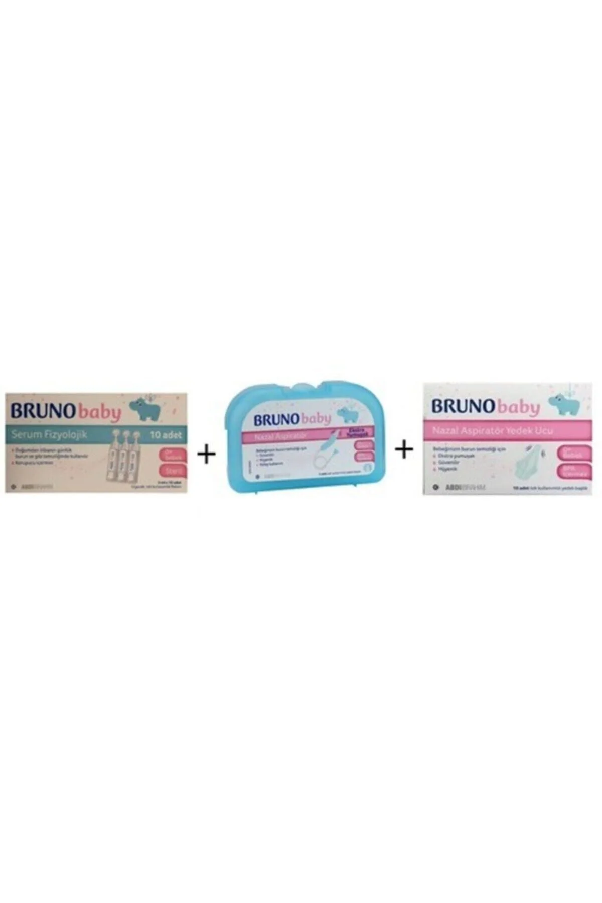 Bruno Nazal Aspiratör + 10'lu Yedek Uç + Serum Fizyolojik 5 Ml X 