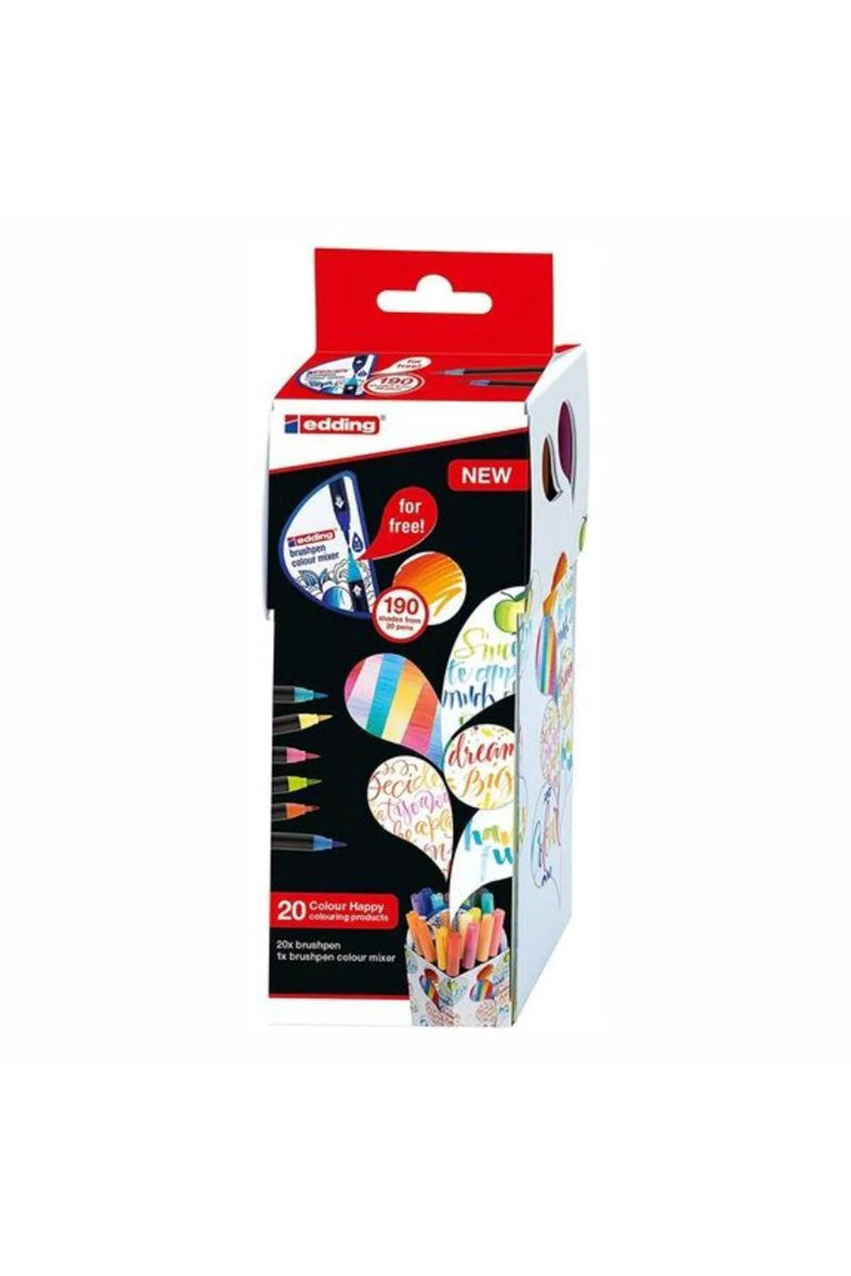 Brush Pen 20 Renk Set Colour Happy