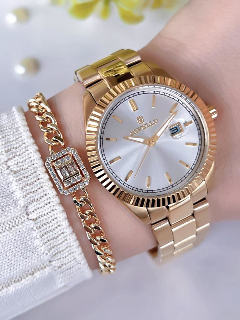 BRV.21.1853 Revello Altın Kaplama Kararma Renk Atma Yapmaz 3Atm S