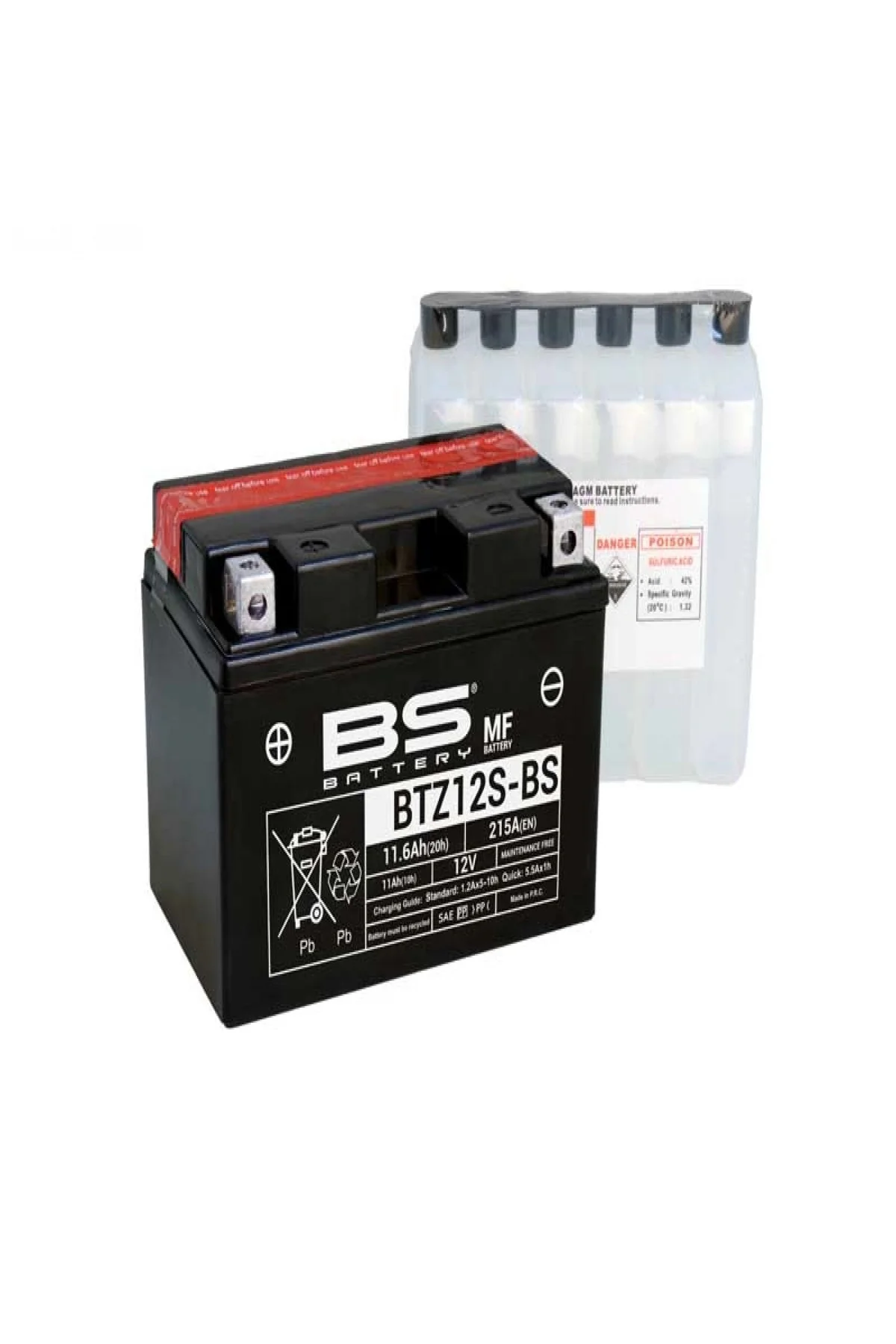 BS Battery BTZ12S-BS Motosiklet Aküsü BS Battery BTZ12S-BS Motosiklet Aküsü - Görsel 2