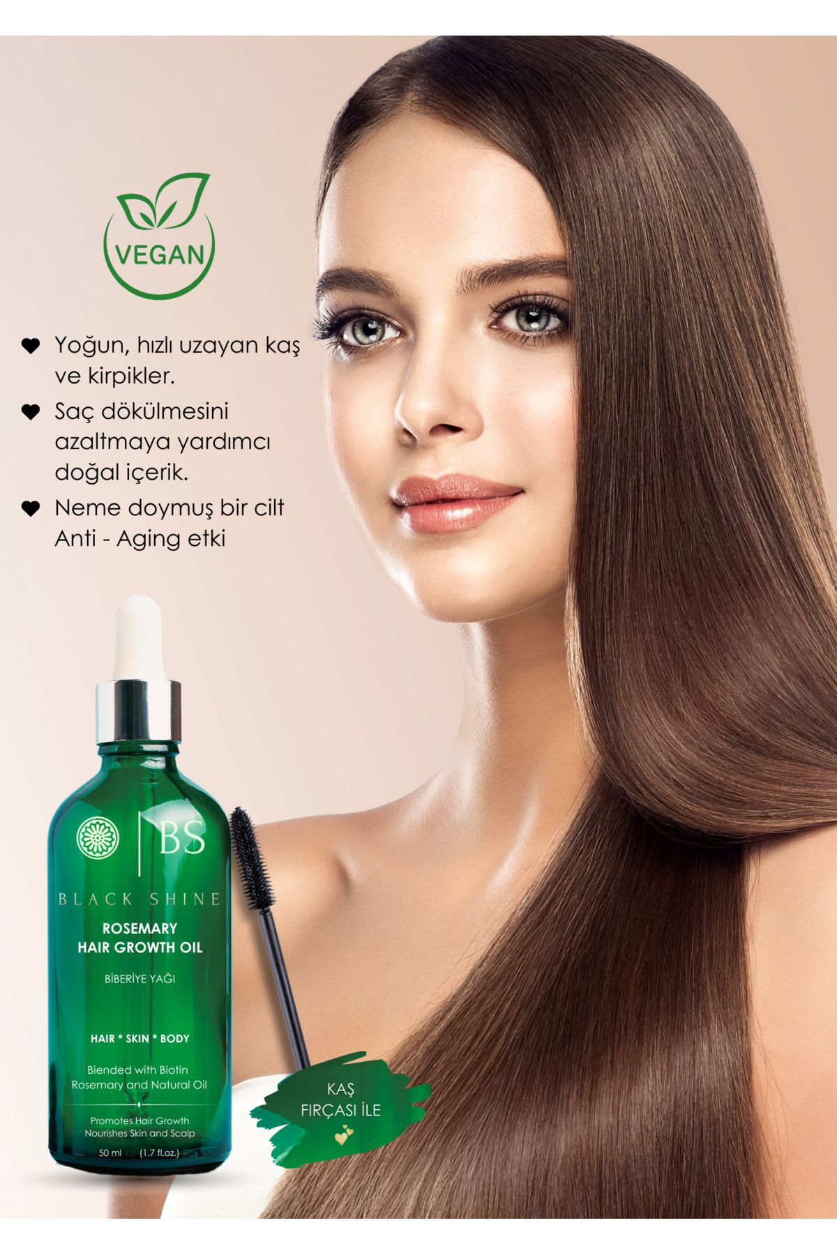 Black Shine Bs Bs Biberiye Yaği Ve Doğal Bittim Sabunu Saç Dökülmesi Ve Yipranmiş Saçlar İçin Biotinli Saç Bakimi
