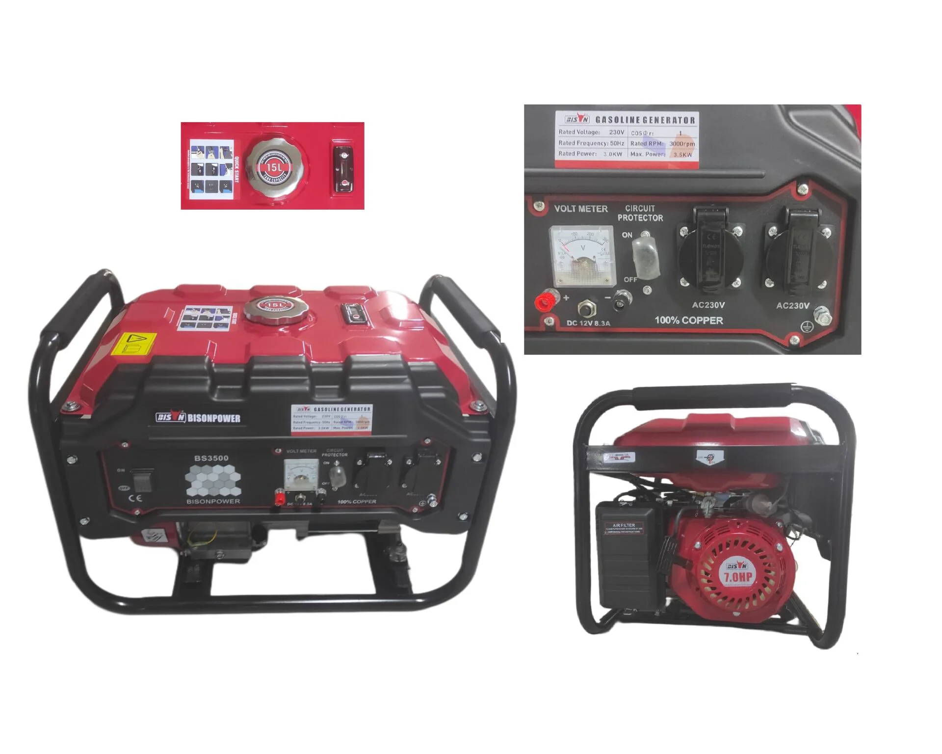 Bs3500   Gasolıne 7 Hp 3.5Kw Jeneratör 15Lt Fiyatı, Yorumları ve Özellikleri