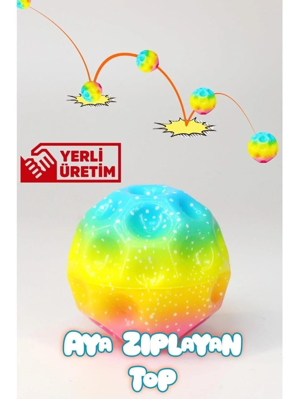 BSF-101 MOONBALL AY TOPU IŞIKLI 7 CM - Stokta Olan Model Gönderilir